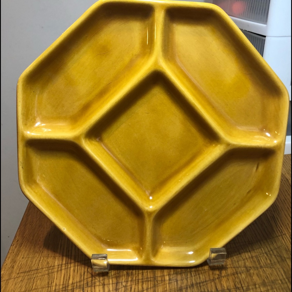 Gien Cousances Yellow Ceramic Sushi Plates‎ Set of 2